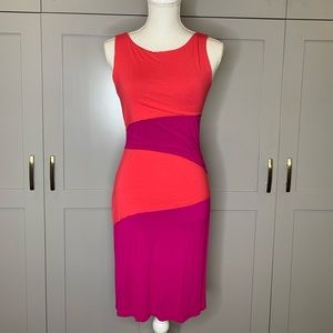 Cynthia Rowley Orange and Coral Stretch Dress